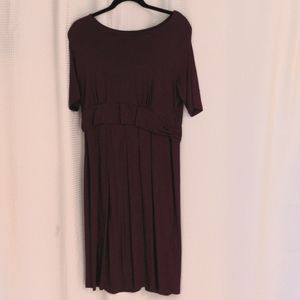 Seraphine burgundy maternity and nursing dress